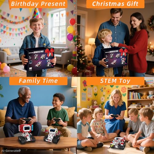 5 in 1 Robot Building Set with LED Display for Boys Kids Age 8-14