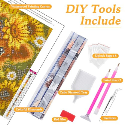 Diamond Art Kits for Adults & Beginners, Highland Cow Diamond Painting Kit - color: HMDPUS-25405