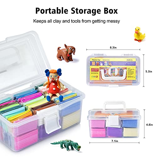 Aestd-ST Polymer Clay Kit 60 Colors, Oven Bake Modeling Clay for Kids - color: 60 Colors