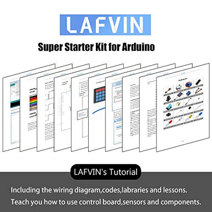 LAFVIN Project Super Starter Kit for R3 Mega2560 Mega328 Nano with Tutorial Compatible with Arduino IDE