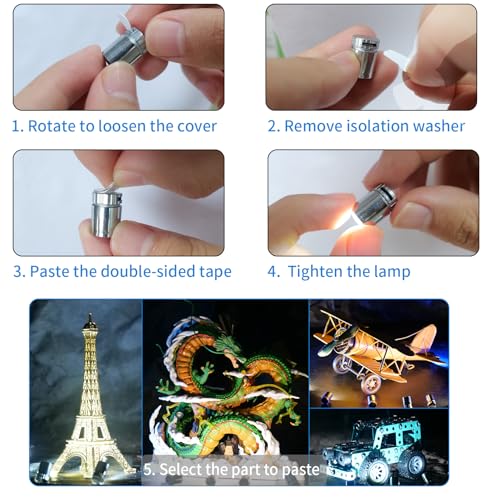 10PCS Cool White Mini LED Lights for DIY Craft, Model Displays, Miniatures - color: Cool White