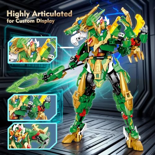 TIALLOW Transform Robot Dragon Rising Mech Building Block Set Gift for Boy - style: Dragon Knight