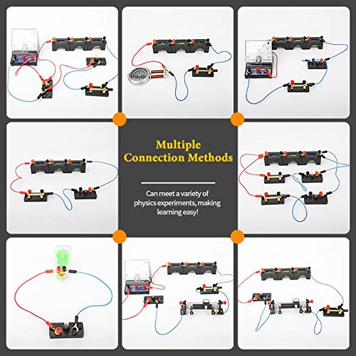 20 Pcs Electrical Circuit Experiment Kit Includes Screw Base Light Bulbs, Miniature Bulb Holder, Wire Connector, D Battery Holder, Series Circuits DIY Materials - style: Electrical Circuit Experiment Kit