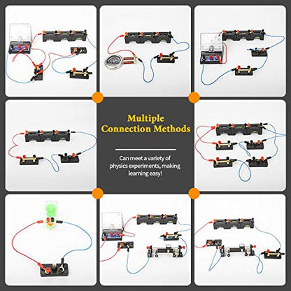 20 Pcs Electrical Circuit Experiment Kit Includes Screw Base Light Bulbs, Miniature Bulb Holder, Wire Connector, D Battery Holder, Series Circuits DIY Materials - style: Electrical Circuit Experiment Kit