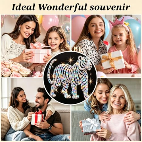 BYGFHLYW Tiger 5D Diamond Painting Kit for Adults, Animal Diamond Art Kits - color: KM1225-1