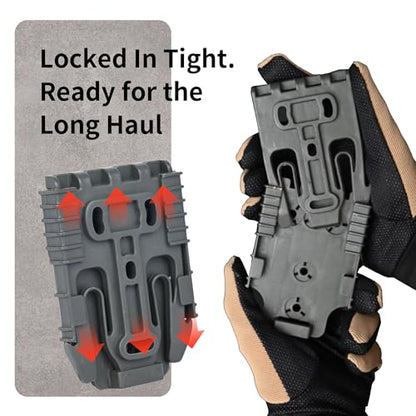 Quick Locking System Kit (QLS Kit), QLS 19 Locking Fork and QLS 22L Receiver Plate for Drop Leg Holster, Duty Belt and Low Ride Universal Belt Loop - color: RG 1-Pack-QLS KIT SET