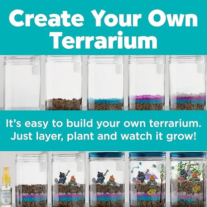Creativity for Kids Grow 'N Glow Terrarium Kit - Educational Science Kits | Screen Free Summer Fun Activities | Gifts for Boys and Girls | Craft and STEM Projects (Ages 6+) - style: Racoon
