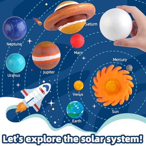 wookidel 64 PCS Solar System Project Kit, Solar System for Kids