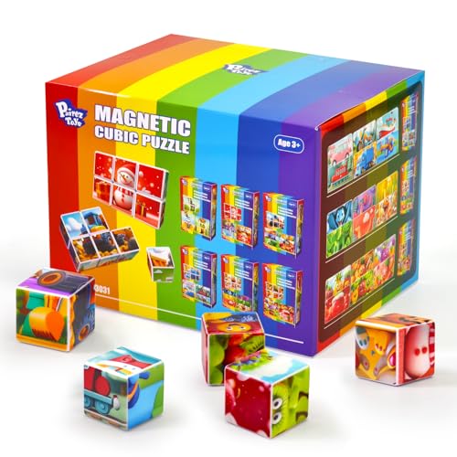 Pairez Toys Magnetic Blocks for Kids, 6 Theme Puzzle Cube Sets - color: All 6 Sets