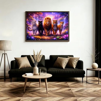 Lion 5D Diamond Art Painting Kits for Adults,Beginner Painting 16 x 12 inch - color: SH172