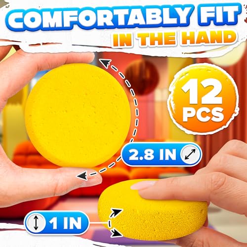 12-Pack Pottery Sponges for Clay, 2.8" Round Synthetic, Reusable - style: 12Pcs