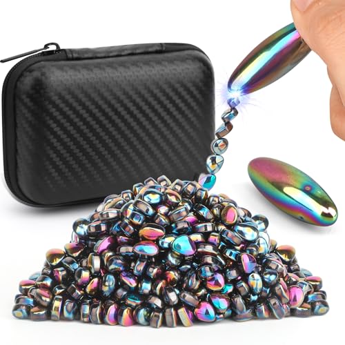 Slime Putty Set, Cool Fidget Magnet Ferrite Putty, Magnetic Stones Eggs with Rattle Oval Magnet, Novelty EDC Desk Gadget Slime Putty & Science Kit Gift - color: Multicolored