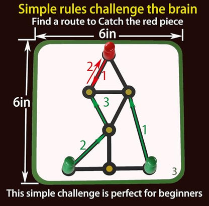 Original Strategy Board Game - 58 Unique Puzzles, Boost Logic and Problem Solving Skills, 1-2 Players, Easy-to-Learn Rules with 58 Challenges from Easy to Expert, Ages 8+, Educational fidget Game