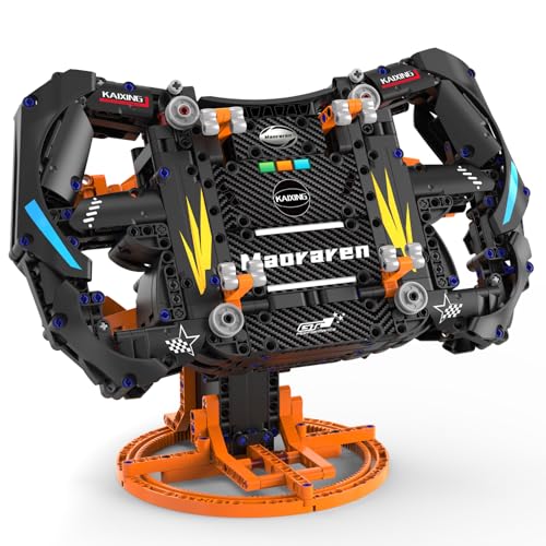 Sciencow F1 Racing Wheels Model Kit,Racing Theme Construction Building Blocks Toys, Chirstmas Birthday Gift for Ages 8-12, Home Office, Desk Deco - color: Orange