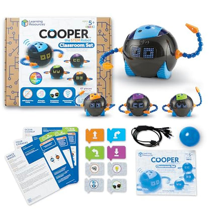Learning Resources Cooper the STEM Robot Classroom Pack - Rechargeable - style: Cooper Classroom Set
