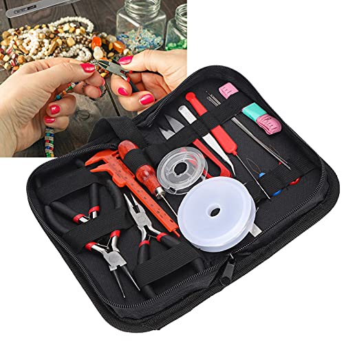 Jewelry Making Tool Kit, Professional 22pcs Stainless Steel Pliers Scissor Set for DIY Jewelry and Leather Handicrafts