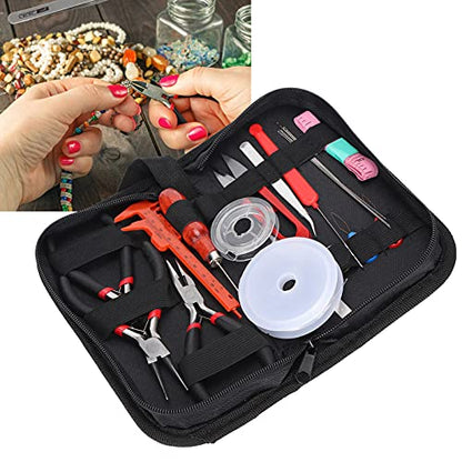 Jewelry Making Tool Kit, Professional 22pcs Stainless Steel Pliers Scissor Set for DIY Jewelry and Leather Handicrafts