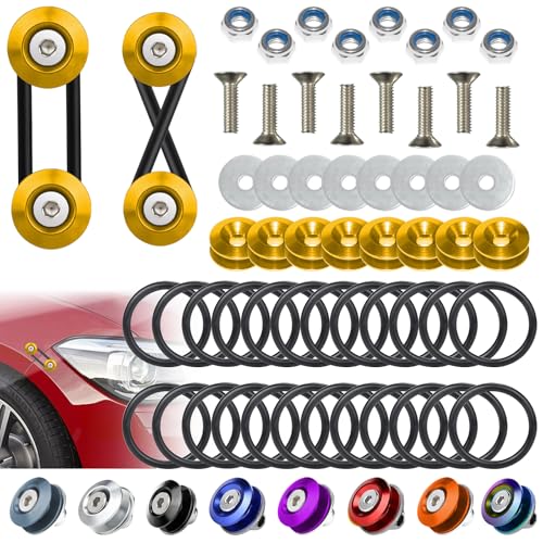 BFXM Universal Bumper Clips, Front Rear Bumper Quick Release Kit - color: Gold, size: 4set