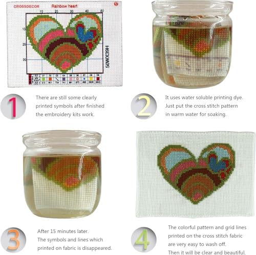 DYAIANGMU Cow Stamped Cross Stitch Kit for Adults 13.7x13.7 inches - color: flower-50
