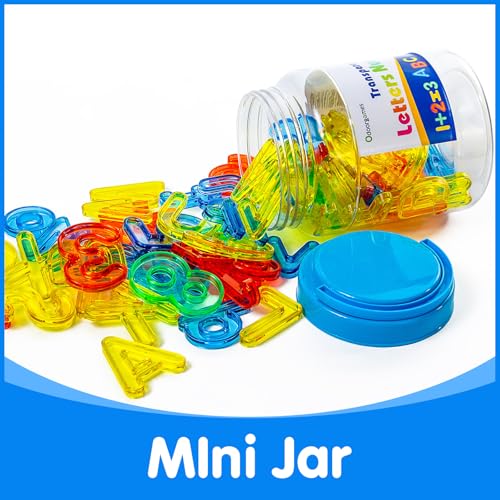 66 Pcs Translucent Letters and Numbers - Light Table Toys - style: Letters and Numbers
