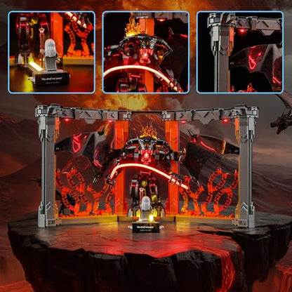 YEABRICKS LED Light Kit for Lego LOTR Balrog Book Nook 10367 - style: Only Light Balrog Book Nook