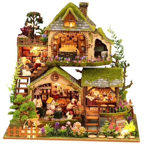 Spilay Book Nook Kit for Adults, Forest Adventures DIY Miniature House Kit - color: Forest Adventures
