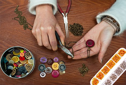 Anezus Jump Rings for Jewelry Making Supplies and Necklace Repair with Jump Ring Pliers and Open Jump Ring(1200Pcs Silver and Gold) - color: Silver and Gold
