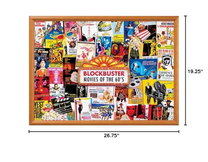 MasterPieces - 1000 Piece Jigsaw Puzzle, Movie Posters, Fun for Adults, Family, Kids, Non-Glare Finish, 19.25" x 26.75" - style: Movie Posters