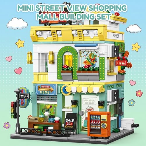 City Street View Building Blocks, Modular Architecture Model - color: Lemon