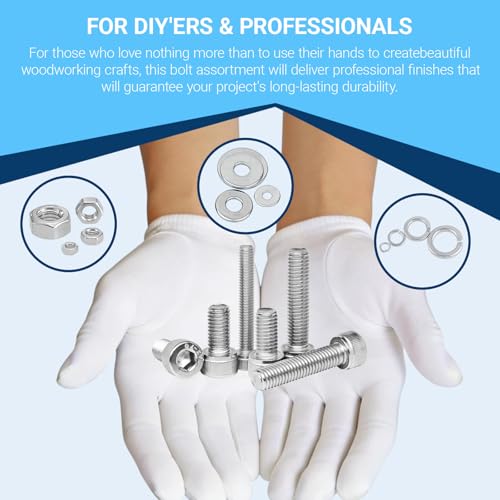 M4 Screw Assortment Kit, Hex Socket Pan Head Screws Nuts Washers - color: 520pcs M4