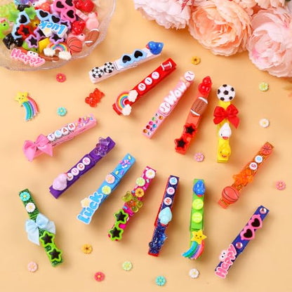JOICEE 60 Set Cheer Pins Spirit Clips Cheer Clothes Pins Kit - color: Multicolor1