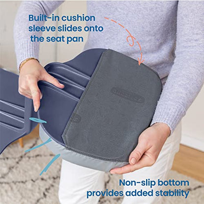 ECR4Kids The Surf Portable Lap Desk with Cushion, Flexible Seating, Navy, 10-Piece - color: Navy
