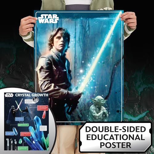 STAR WARS Glowing Crystals, Crystal Growing Kit with Light Up Display Stand, Grow 3 Colorful Crystals, Gift for 8 Year Old Boy, Merch, Toys for Boys Age 8-12 - color: Crystal-growing Kit