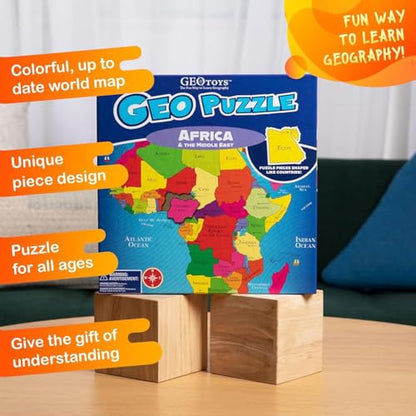 GeoPuzzle Africa & Middle East Jigsaw Puzzles, 65 Pc Puzzle for Kids - color: 1 Set-africa & Middle East