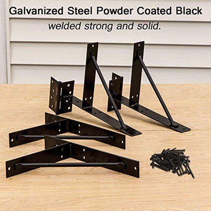 Mofeez Corner Brace Bracket No Sag Kit for Shed Doors, Driveway Gates, Corral Gates, Wood Windows - style: Anti Sag Gate Kit