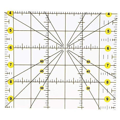 Acrylic Quilting Ruler 6.5" x 12" Fabric Cutting Ruler for Sewing Crafts