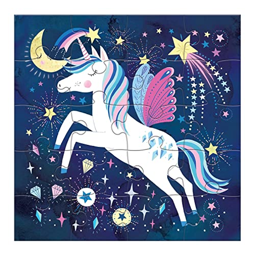 Mudpuppy - Magical Unicorn - Set of Two 20 Piece Magnetic Puzzles for Kids - style: Unicorn Magic