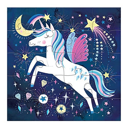 Mudpuppy - Magical Unicorn - Set of Two 20 Piece Magnetic Puzzles for Kids - style: Unicorn Magic