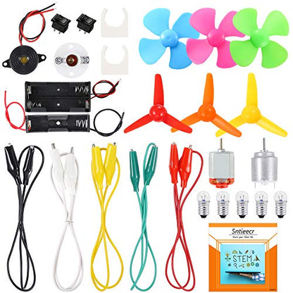 Sntieecr Electric Circuit Motor Kit and Fruit Battery Experiment Kit