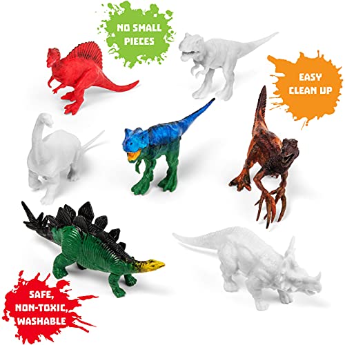 COASTLINE CRAFT STEM.org Dinosaur Painting Kit for Kids with Dino Trivia-Dinosaur Crafts for Kids Ages 3-5 + w/ 2 T-Rex Set - Screen Free, Educational Gifts for Boys - style: Dinosaur Kit