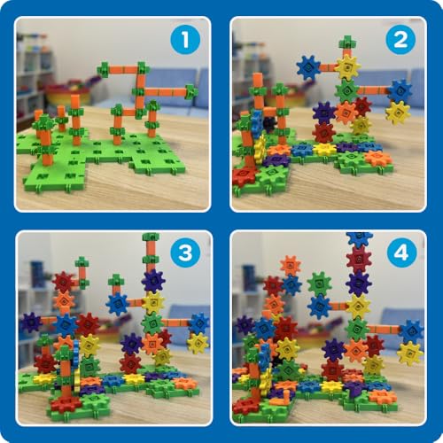 Learning Resources Gears! Gears! Gears! Super Building Toy Set, STEM Toys, Construction Toys, Gears for Kids, 150 Pieces, Ages 3+, Blue
