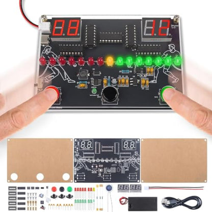 DIY 3-in-1 Game Console Soldering Practice Kit with LED Sound Effects, STEM Solder Project for Electronics Hobby, Fun Hands-On Build for School Educational Learning, Creative Present