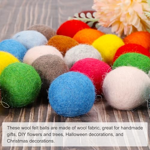 PATIKIL Wool Felt Balls Beads Wool Felting Pom 3.1cm 31mm Dark Orange for Home Crafts Handcrafts Project DIY Pack of 10 - color: Dark Orange