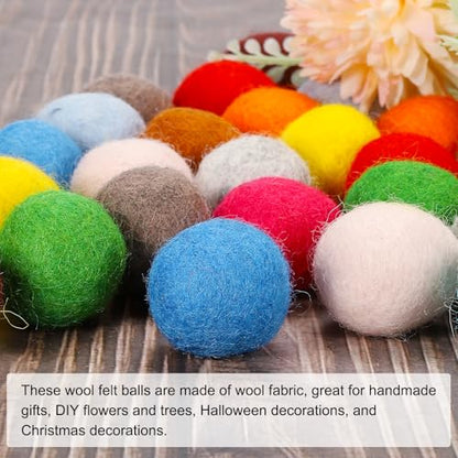 PATIKIL Wool Felt Balls Beads Wool Felting Pom 3.1cm 31mm Green for Home Crafts Handcrafts Project DIY Pack of 10 - color: Green