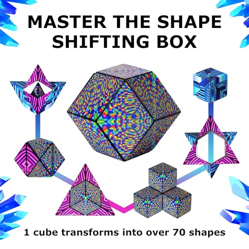 Shashibo DODECA Magnetic Puzzle Cube, Stress Relief Fidget Toy - color: Blue Crystal, size: DODECA