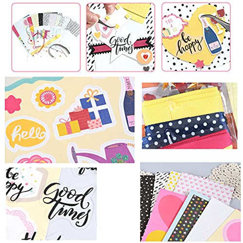 Huralona Greeting Card Making Supplies Envelope Kit Gift Anniversary Craft - color: Pink
