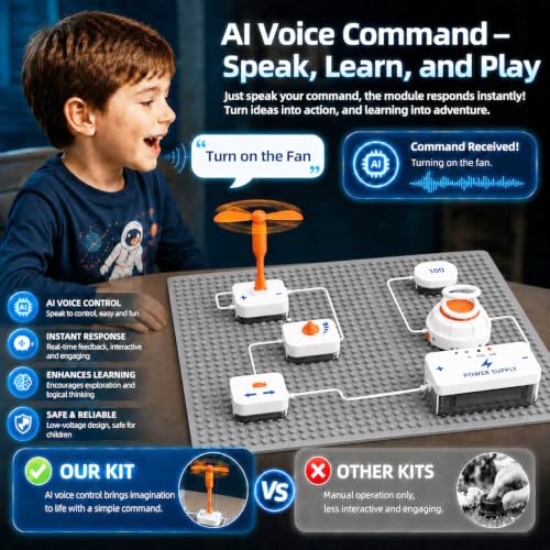 STEM Science Kit for Kids, Electronics Circuit Exploration Toy, 22 PCS - size: Small - 48+ Projects