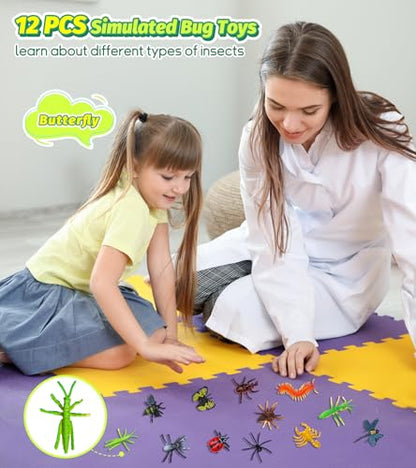 Bug Catcher for Kids, 17 PCS Bug Catching Kit with Bug Collector Toy Bugs - style: 17-Piece Set