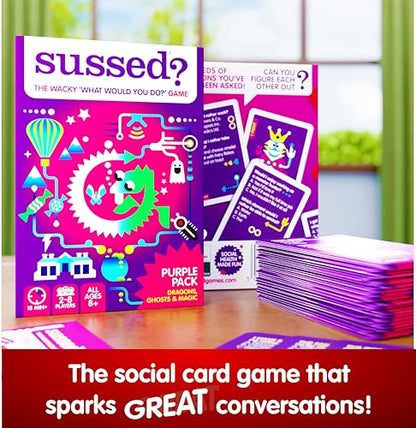 SUSSED The Wacky What Would You Do Fantasy Card Game - Purple Deck - color: Amazing Purple (Magic, Ghosts & More Theme)