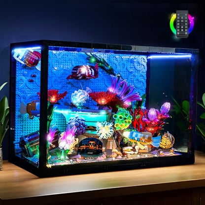LocoLee Light kit Compatible with Lego 10366 Tropical Aquarium - No Model Only Light, LED Lighting Accessories Compatible with Lego Icons Aquarium 10366 Fish Tank (RC Version)